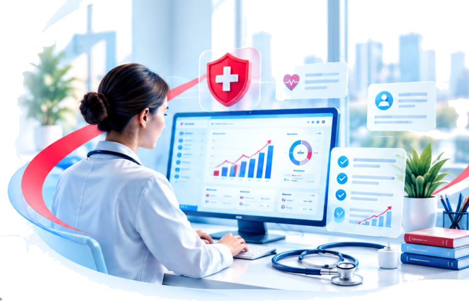 Healthcare management illustration